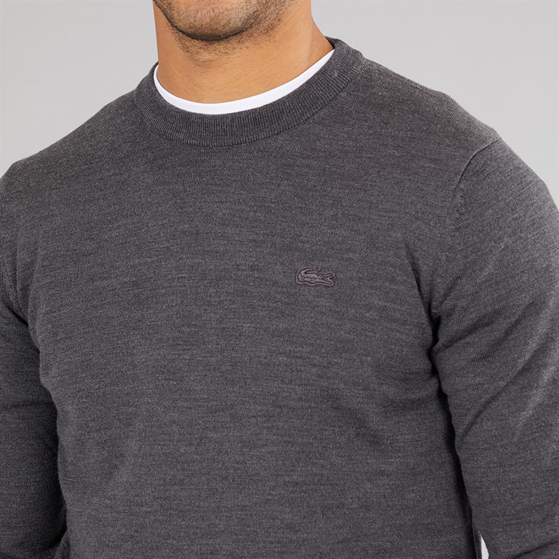 Lacoste Mens Crew Neck Sweatshirt Pitch Chine