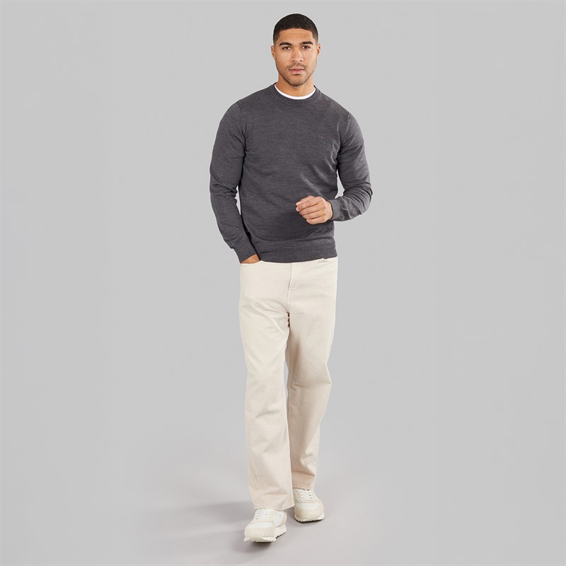 Lacoste Mens Crew Neck Sweatshirt Pitch Chine