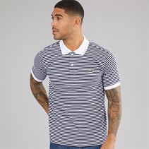 Lacoste Mens Polo Shirt White/Navy Blue