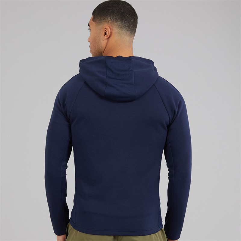 Lacoste Mens Zip Up Hoodie Navy Blue/Navy Blue