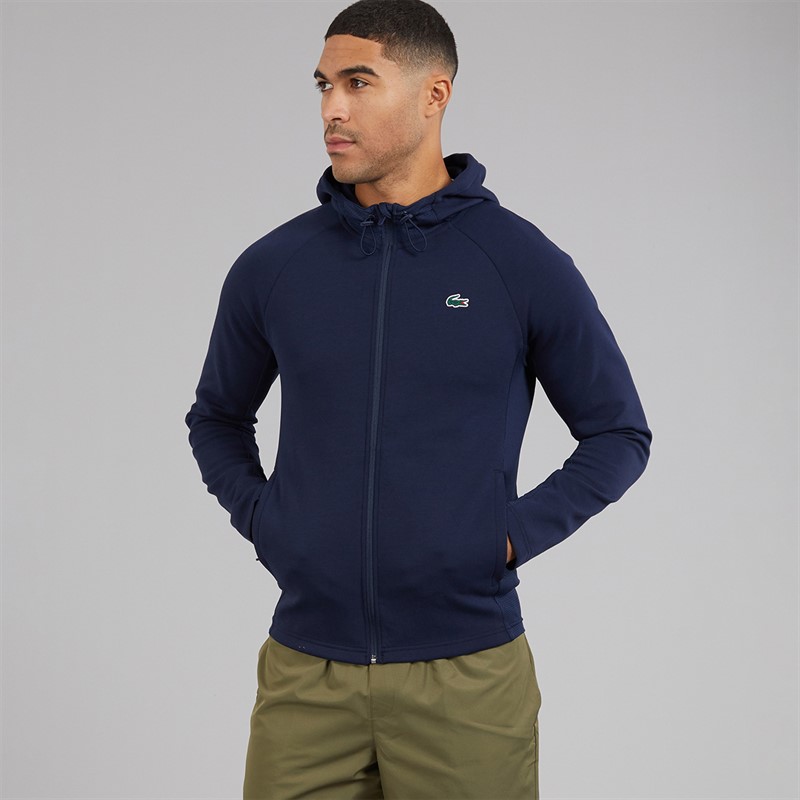 Lacoste Mens Zip Up Hoodie Navy Blue/Navy Blue