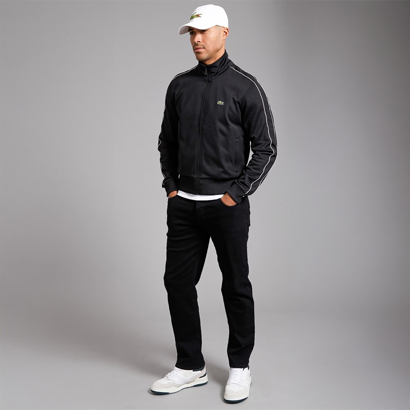 Lacoste Mens Zip Up Sweatshirt Black