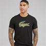 Lacoste Mens Crew Neck T-Shirt Black/Khaki