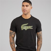 Lacoste Mens Crew Neck T-Shirt Black/Khaki