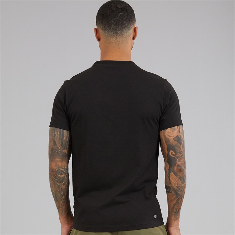 Lacoste Mens Crew Neck T-Shirt Black/Khaki