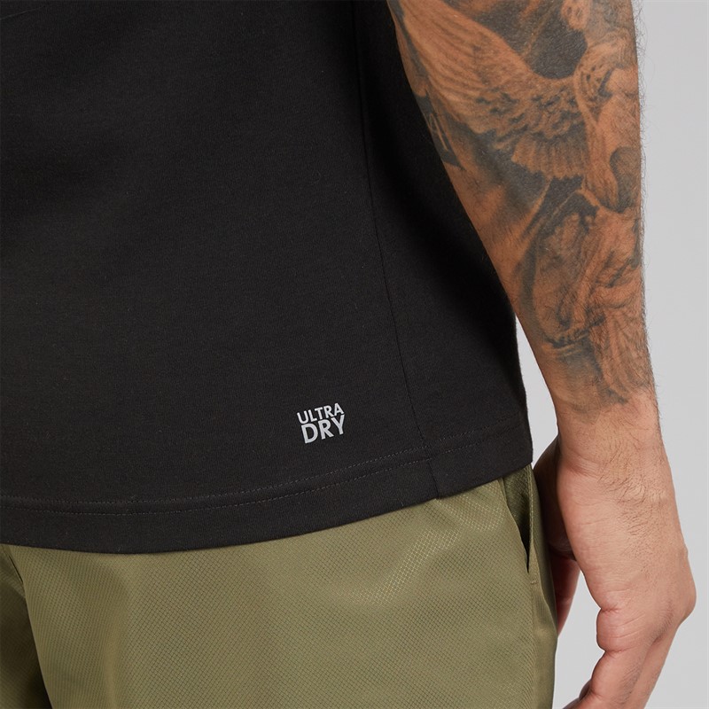 Lacoste Mens Crew Neck T-Shirt Black/Khaki