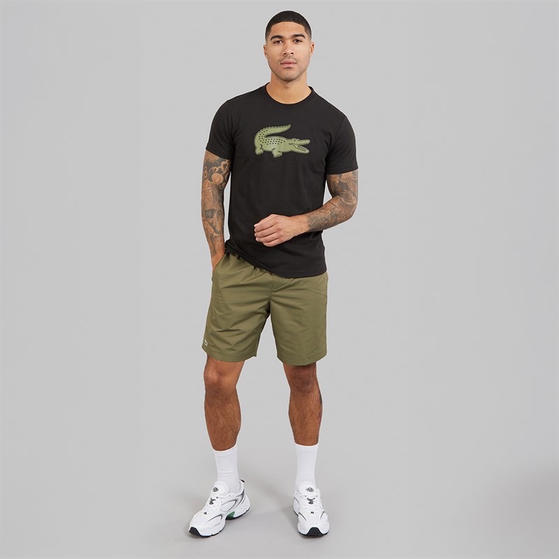 Lacoste Mens Crew Neck T-Shirt Black/Khaki