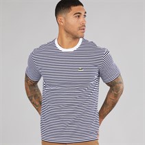 Lacoste Mens T-Shirt White/Navy Blue