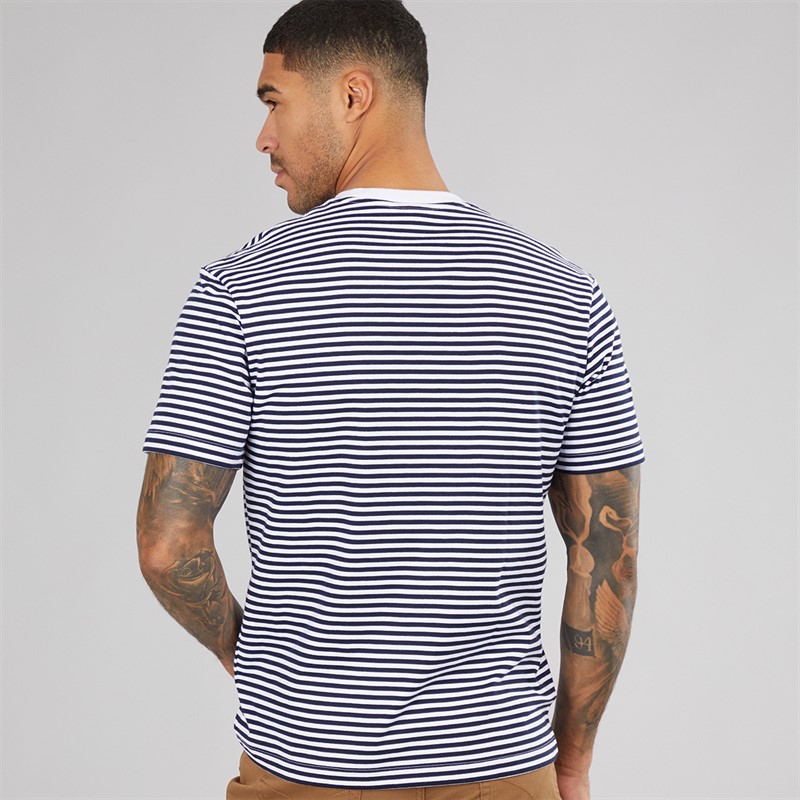 Lacoste Mens T-Shirt White/Navy Blue