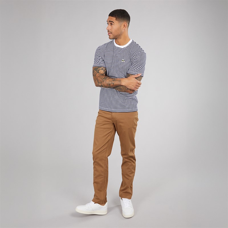 Lacoste Mens T-Shirt White/Navy Blue