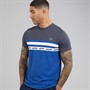 Lacoste Mens T-Shirt France Blue/Graphite Whit