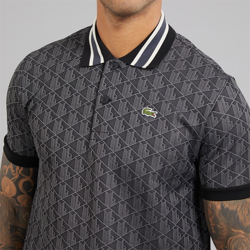 Lacoste Mens Polo Shirt Black/Graphite