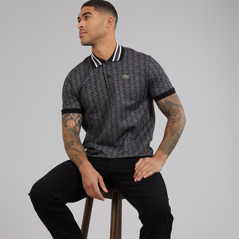 Lacoste Mens Polo Shirt Black/Graphite
