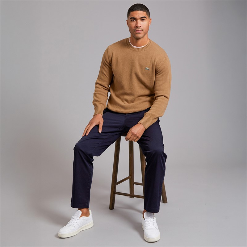 Lacoste Mens Crew Neck Jumper Datte Chine