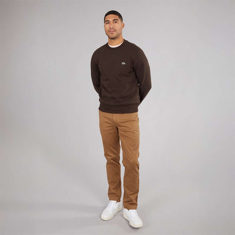 Lacoste Mens Crew Neck Sweatshirt Port 0