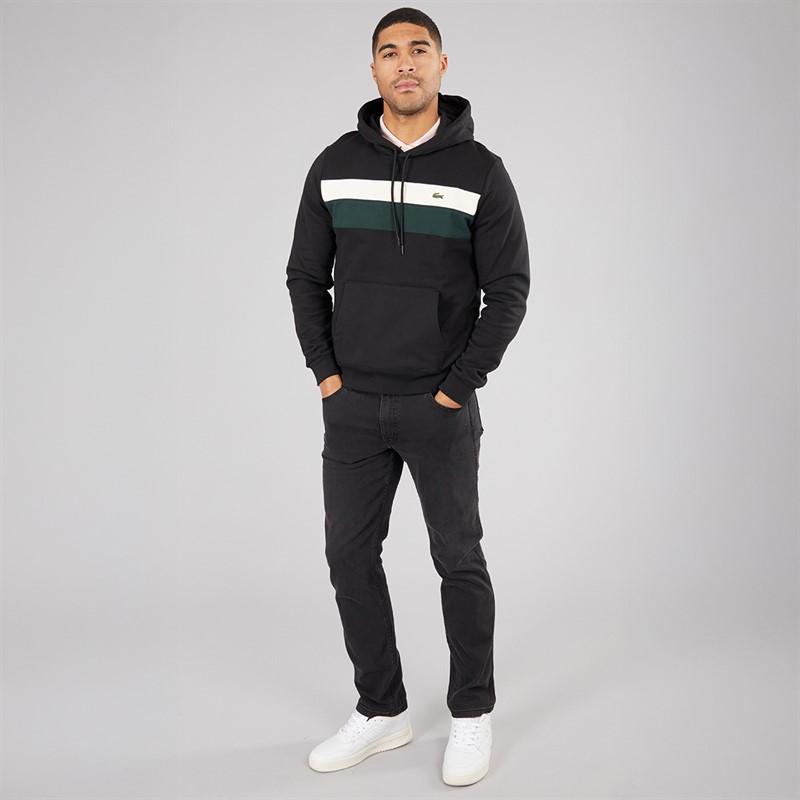 Lacoste Mens Hoodie Black/Lapland Sinople