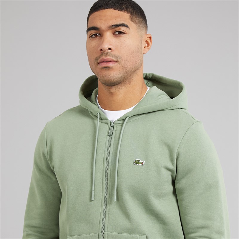 Lacoste Mens Zip Up Hoodie Thyme