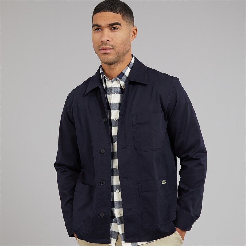 Lacoste Mens Long Sleeve Overshirt Abysm
