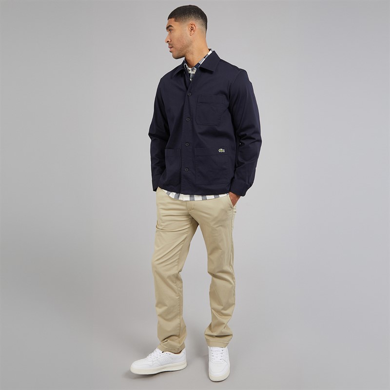 Lacoste Mens Long Sleeve Overshirt Abysm