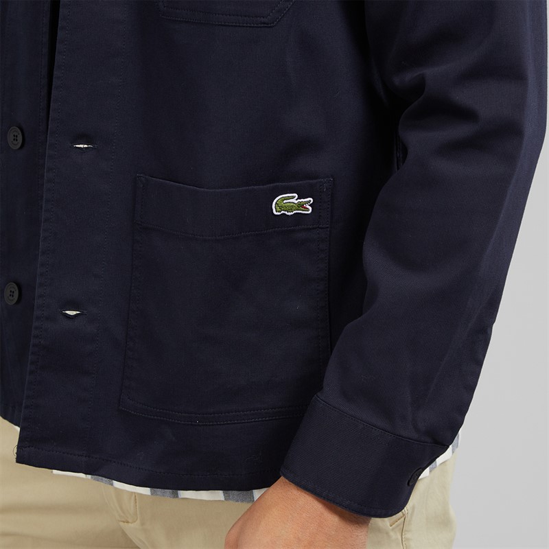 Lacoste Mens Long Sleeve Overshirt Abysm