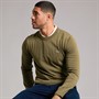 Lacoste Mens Crew Neck Jumper Olive