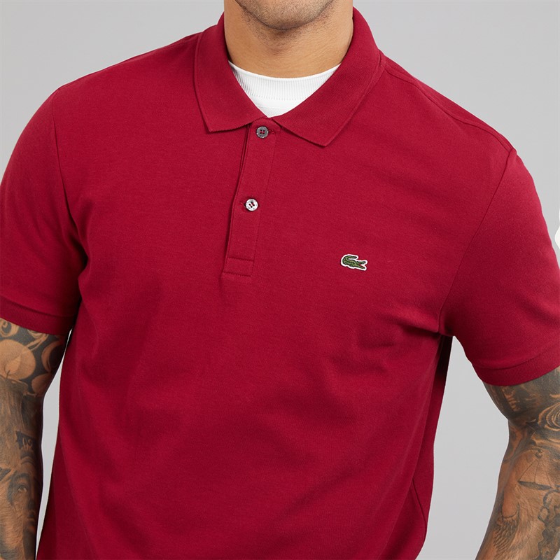 Lacoste Mens Polo Shirt Bordeaux