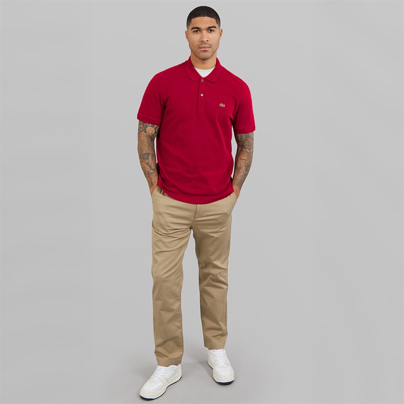Lacoste Mens Polo Shirt Bordeaux