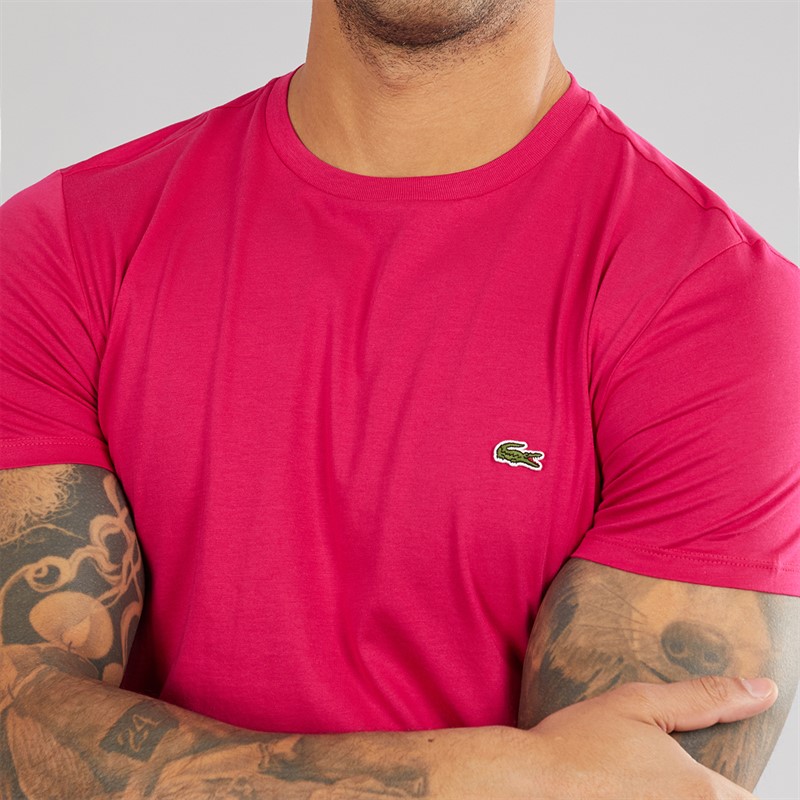 Lacoste Mens Crew Neck T-Shirt Bigarreau Cherry