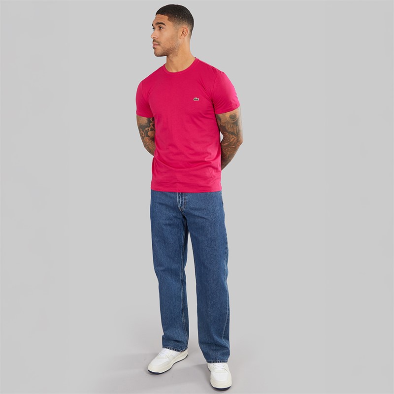 Lacoste Mens Crew Neck T-Shirt Bigarreau Cherry