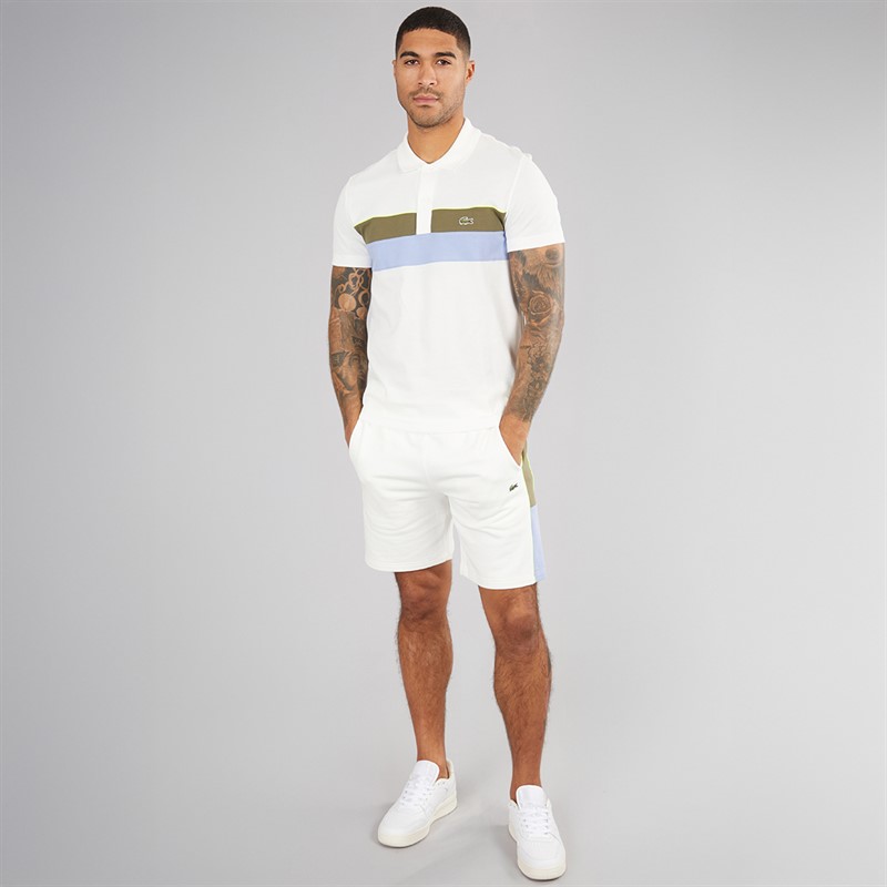 Lacoste Mens Polo Shirt Flour/Olive Delphinium