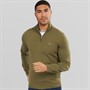 Lacoste Mens Half Zip Sweatshirt Olive
