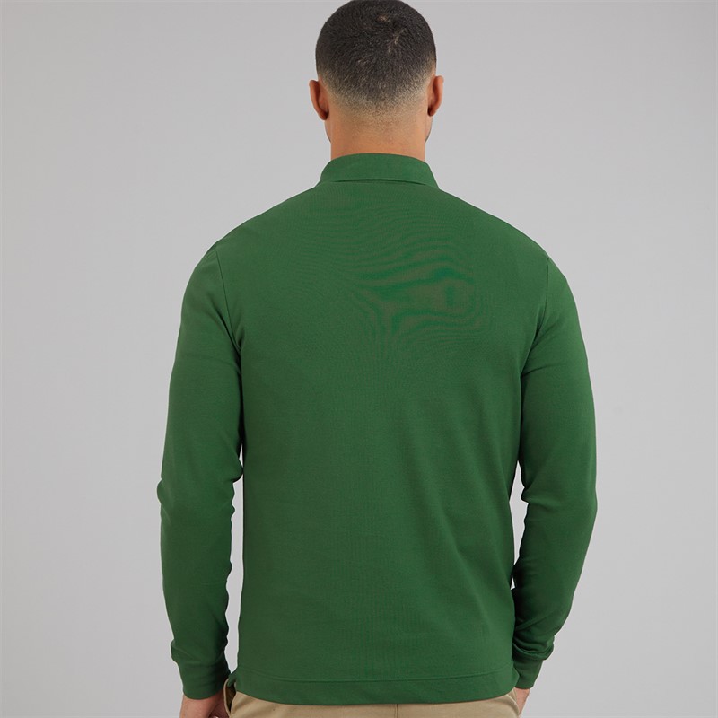 Lacoste Mens Long Sleeve Polo Shirt Green