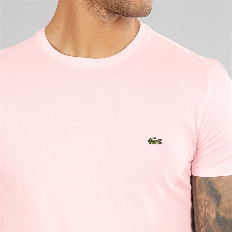 Lacoste Mens Crew Neck T-Shirt Flamingo