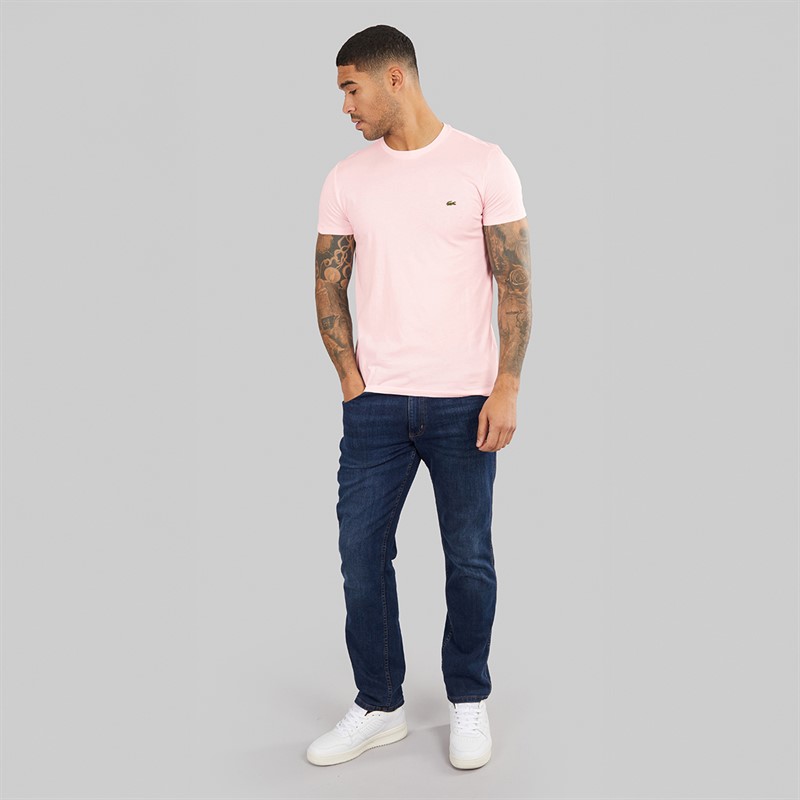 Lacoste Mens Crew Neck T-Shirt Flamingo