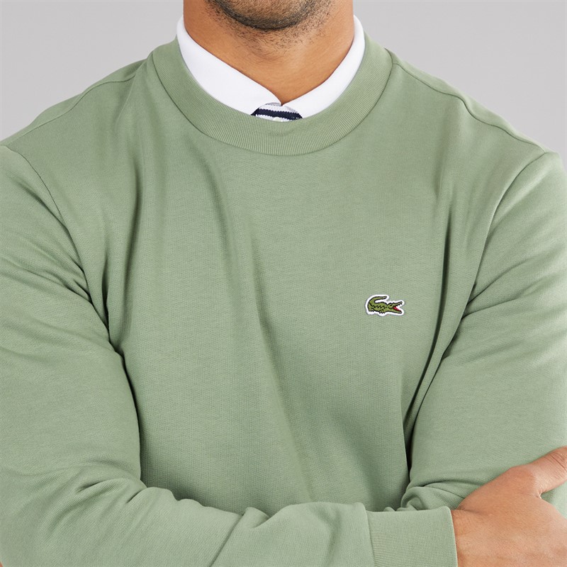 Lacoste Mens Crew Neck Sweatshirt Thyme