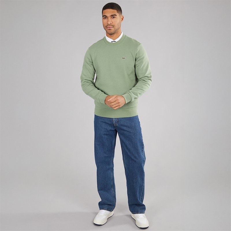 Lacoste Mens Crew Neck Sweatshirt Thyme