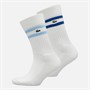 Lacoste Mens Two Pack Crew Socks Flour/France Blue Overview