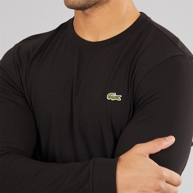 Lacoste Mens Long Sleeve T-Shirt Black