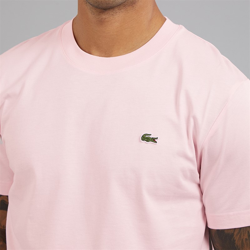 Lacoste Mens Crew Neck T-Shirt Flamingo