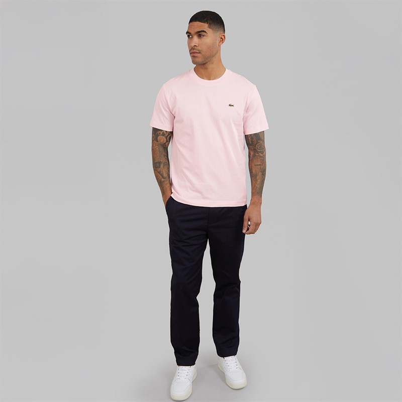 Lacoste Mens Crew Neck T-Shirt Flamingo