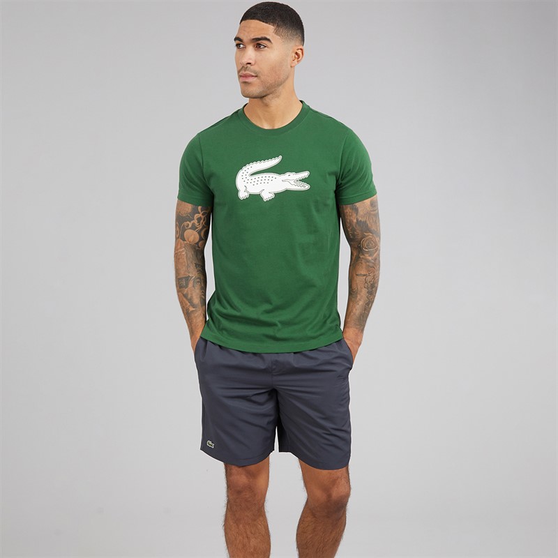 Lacoste Mens Crew Neck T-Shirt Green/Flour