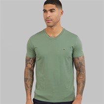 Lacoste Mens V-Neck T-Shirt Thyme