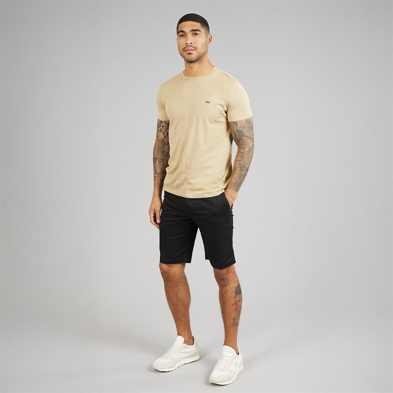Lacoste Mens Slim Fit Stretch Cotton Chino Shorts Black