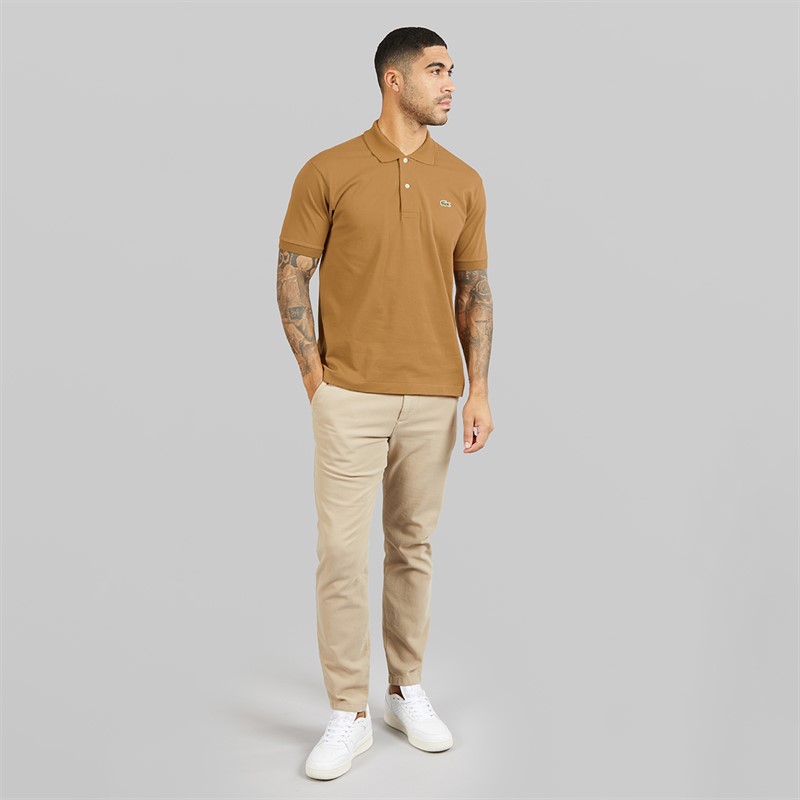 Lacoste Mens Classic Fit Polo Shirt Camel