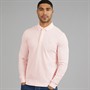 Lacoste Mens Regular Fit Stretch Long Sleeve Polo Shirt Light Pink