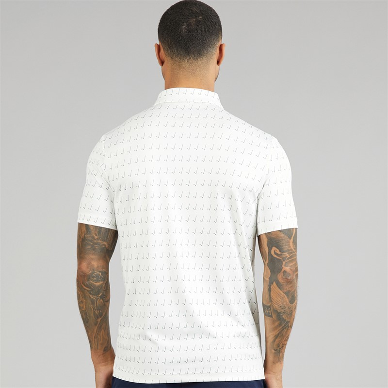 Lacoste Mens Regular Fit Polo Shirt White/Green