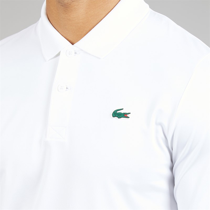 Lacoste Mens Regular Fit Long Sleeve Polo Shirt White