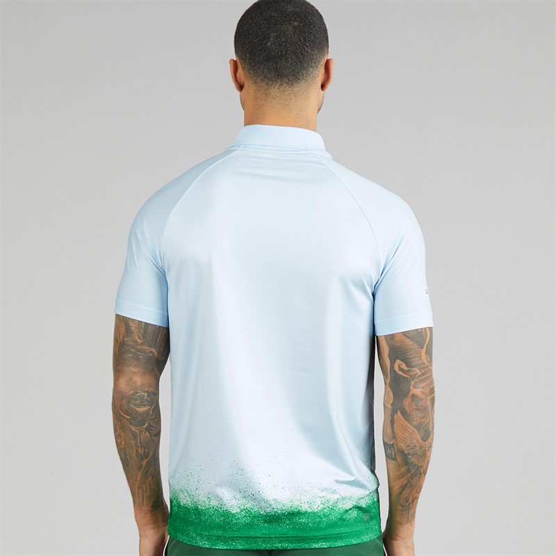 Lacoste Mens Polo Shirt Light Blue/Green