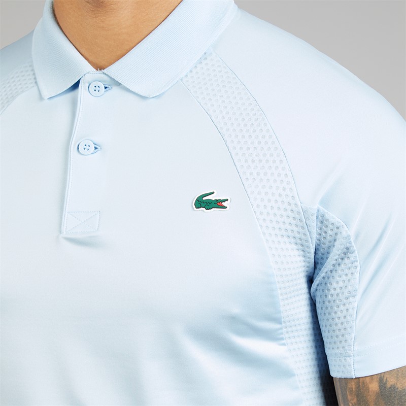 Lacoste Mens Polo Shirt Light Blue/Green