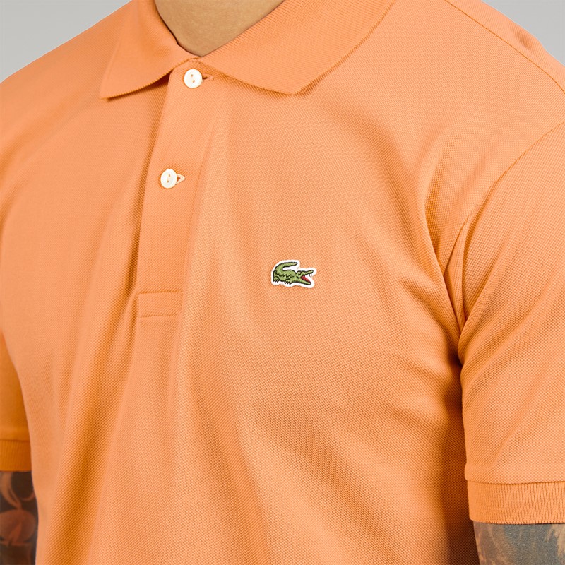 Lacoste Mens Classic Fit Polo Shirt Orange